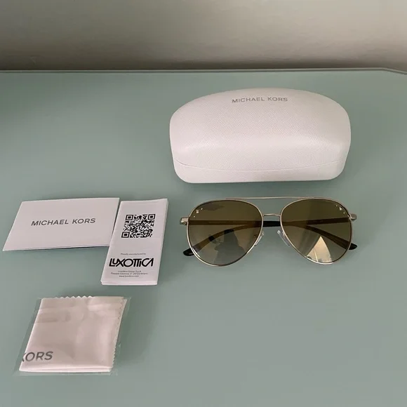 Michael Kors™ Clearwater MK1095 10146E 58 - Light Gold MK1095 CLEARWATER Sunglasses - Michael Kors Authorized  main image 3
